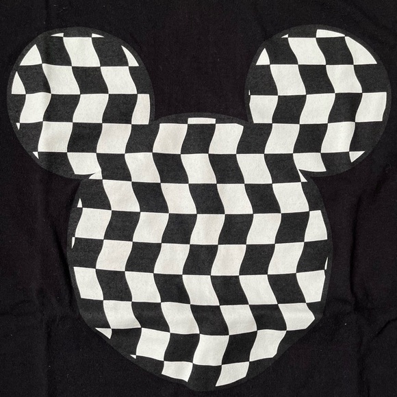 Disney Collection by NEFF Mickey Mouse Checker Head Black T-Shirt - Picture 1 of 5
